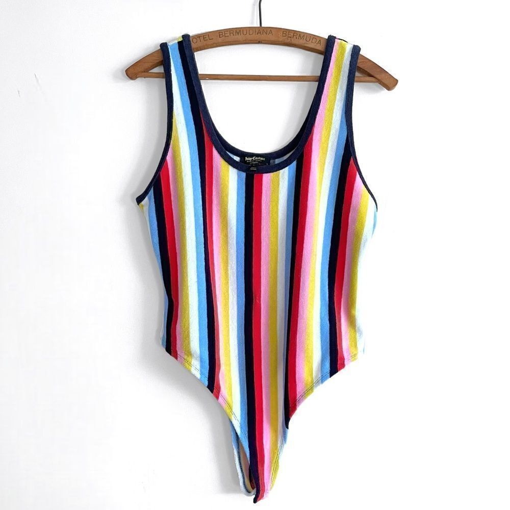 Juicy Couture Striped Terrycloth Bodysuit